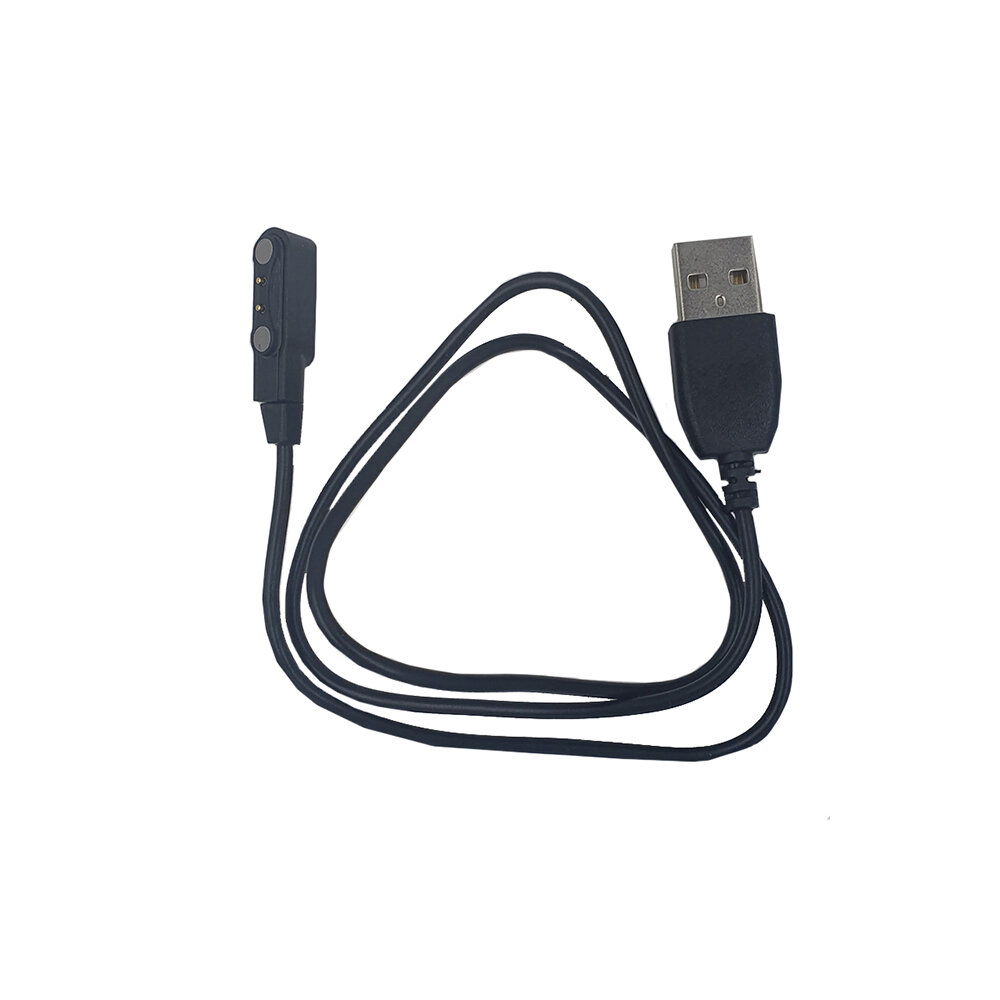 Магнитный кабель для зарядки смарт часов KingWear (2 pin) 4 мм черный — фото 2