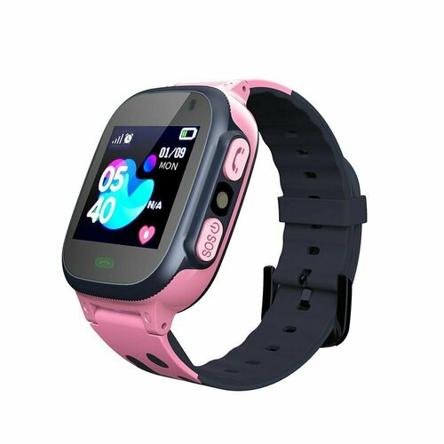 Smart Watch Tiroki телефон Q15 голубой / Детские смарт часы с LBS, кнопкой SOS камерой и SIM картой / Умные часы 2G, розовый