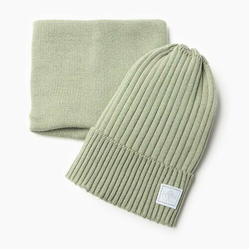 фото Шапка hohloon, размер onesize, зеленый