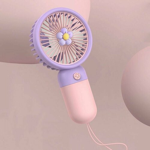 Портативный беспроводной ручной USB-вентилятор Garmoni V568 мощный карманный для метромаршрутокавтобусов улицы офиса женскийдетский розовый 71500₽