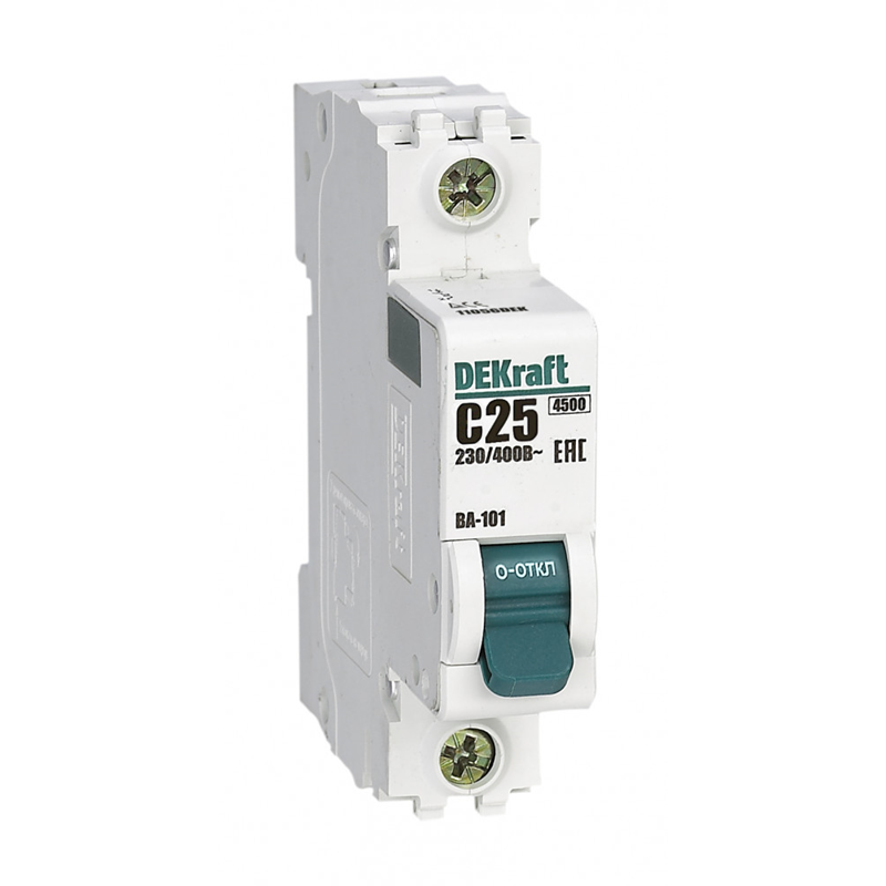 Автоматический выключатель DEKraft "Systeme Electric" ВА-101, 25A, 1P, 4.5kA, C