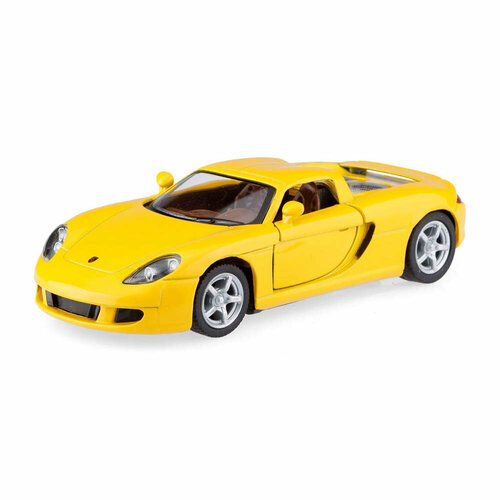 Kinsmart. Модель металлическая инерционная Porsche Carrera GT 1:36 (желтая)