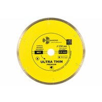 Характеристики;
Диаметр, мм: 250;
Тип диска: алмазный;
Вид диска: сплошной;
Посадочный диаметр, мм: 25.4;
Толщина, мм: 2;
Тип: по керамике и мрамору;
Тип  ...