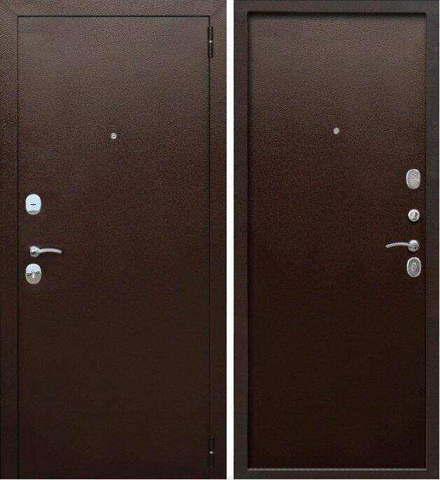 Дверь металлическая Гарда 7см Медный Антик мет/мет ППС 960R - фотография № 1