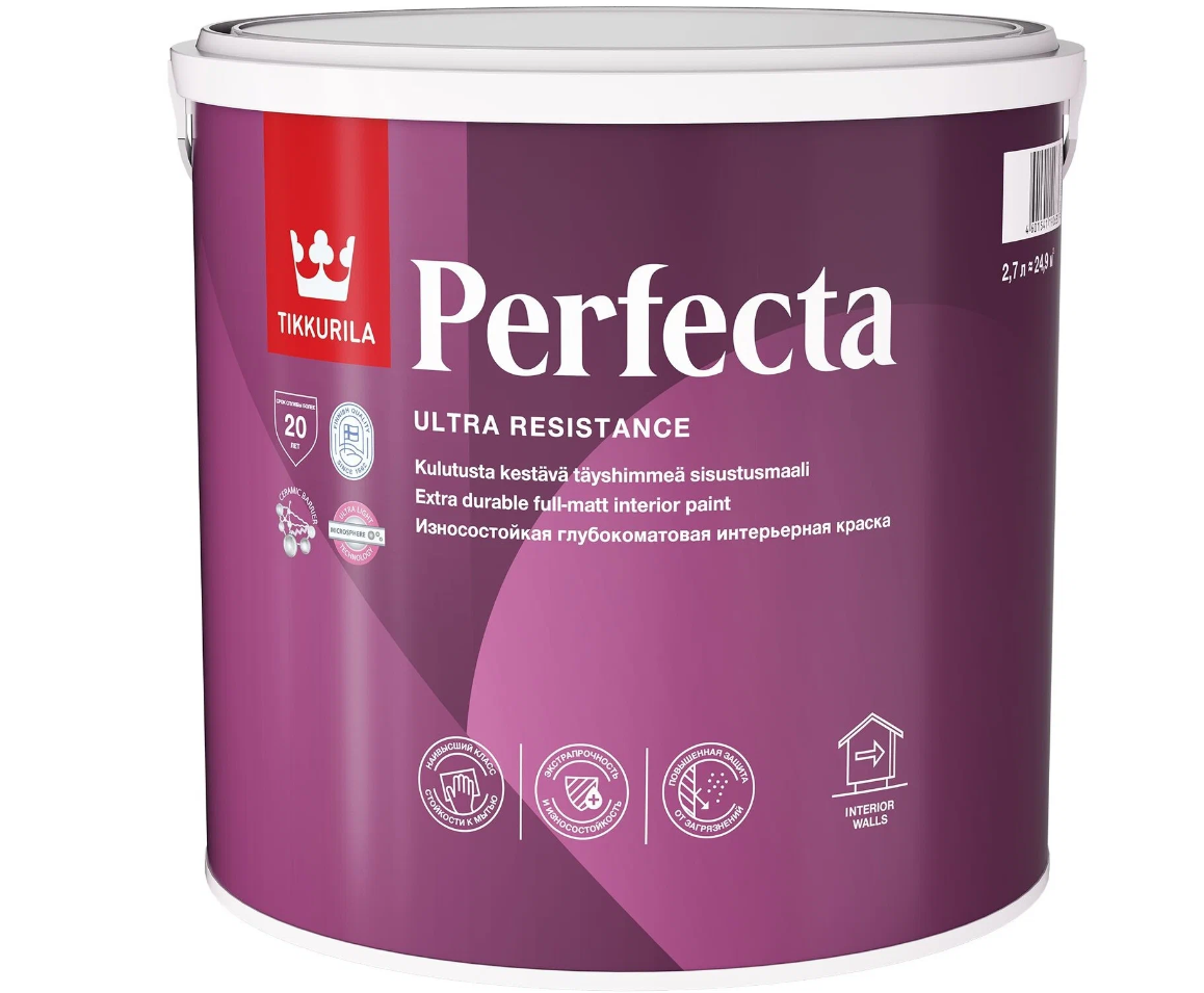 Tikkurila ВД краска интерьерная PERFECTA А глубокоматовая 2,7л**