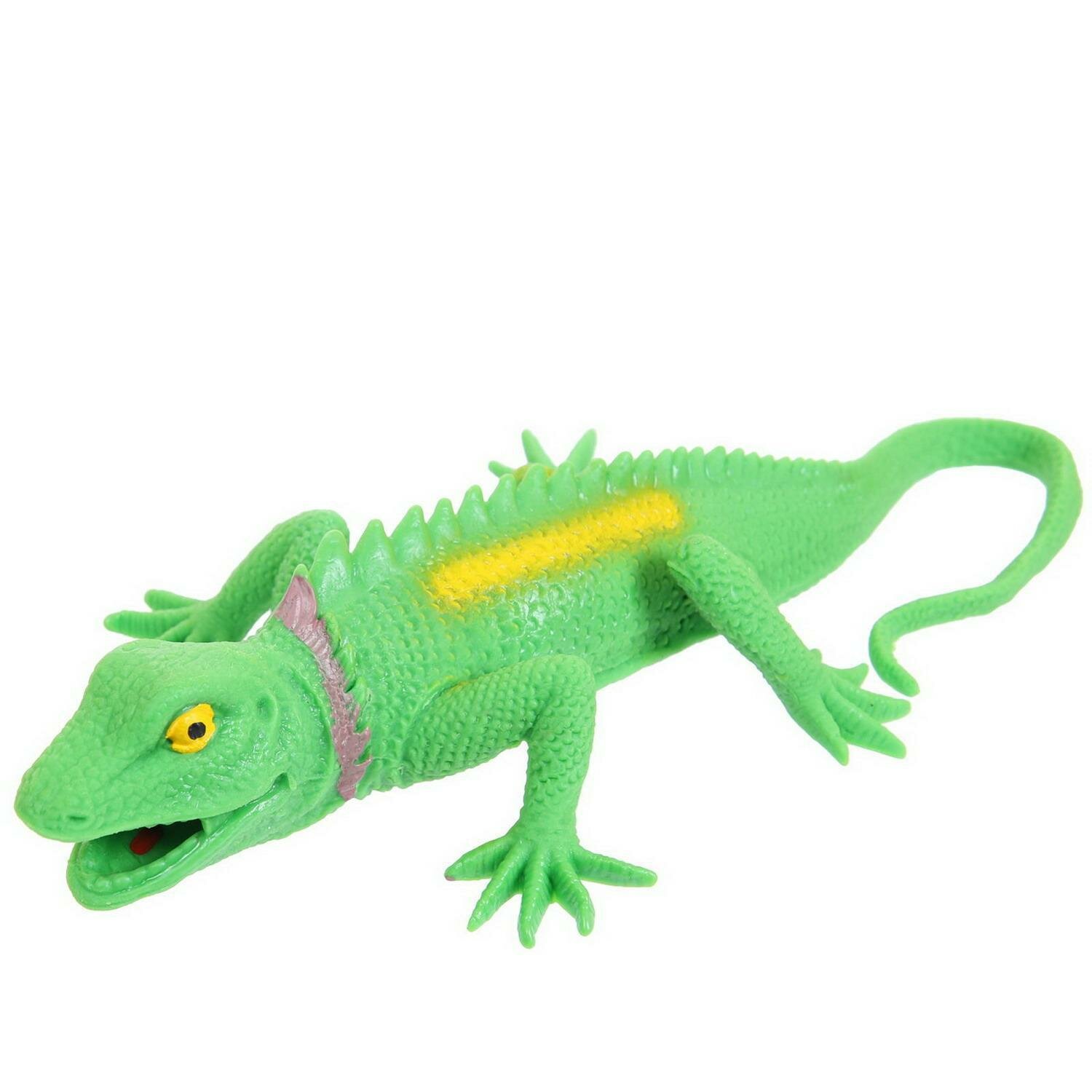 Фигурка Abtoys Юный натуралист: Рептилии, Ящерица ярко-зеленая с шипами на спине и воротнике
