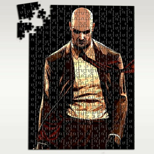 Пазл картонный 39,5х28 см, размер А3, 300 деталей, модель игра Hitman   8618 П