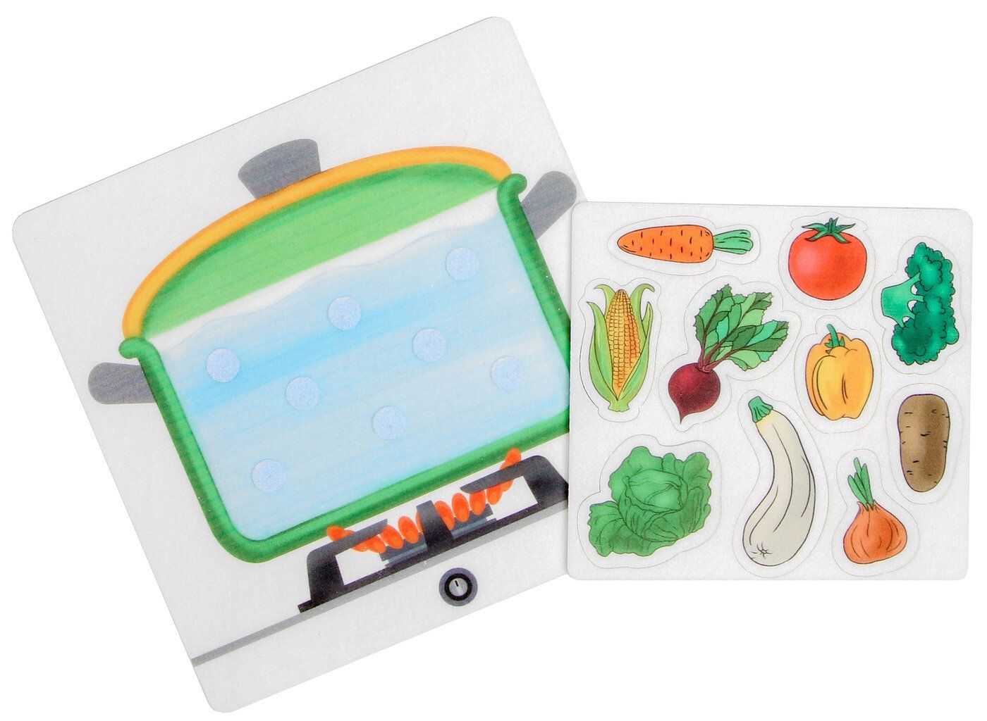 Развивающая игра с липучками Smile Decor "Овощной суп", игровой набор для юного повара из фетра