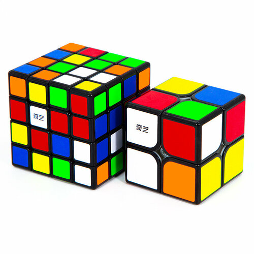 Набор кубиков Рубика QiYi MoFangGe 2x2 и 4x4 QiYi MoFangGe черный головоломки qiyi mofangge набор mofangge qi 2x2 5x5 color
