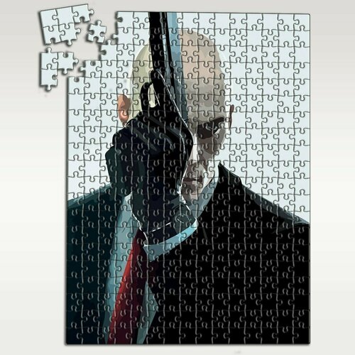 Пазл картонный 39,5х28 см, размер А3, 300 деталей, модель игра Hitman   8624 П