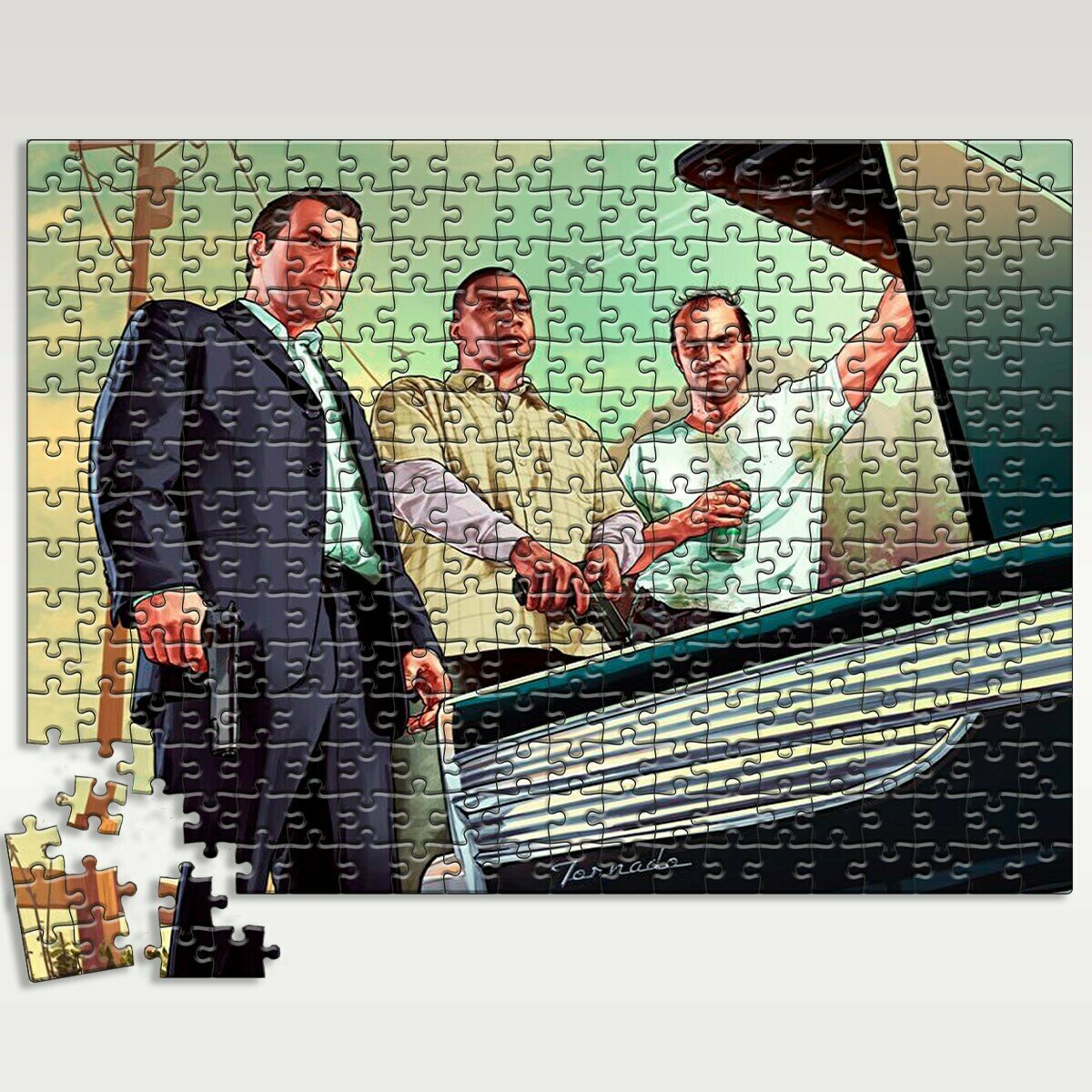 Пазл картонный А3: модель Игра GTA V онлайн - 9174
