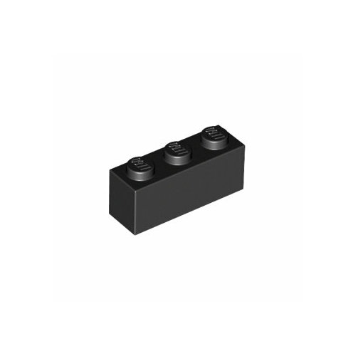Деталь LEGO 362226 Кирпичик 1X3 (черный) 50 шт.