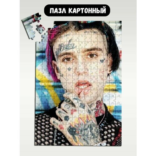 Пазл картонный 39,5х28 см, размер А3, 300 деталей, модель Музыка Lil Peep Лил Пип - 1689 пазл картонный 29x20 см размер а4 120 деталей модель музыка lil peep лил пип rap hip 1680