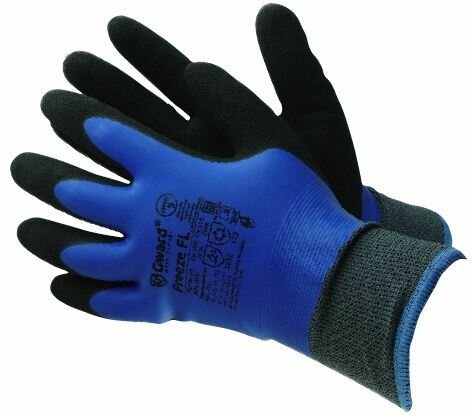 Перчатки GWARD FREEZE FL синие утепленные 2-х слойные со вспенен. латекс покрыт 9 L