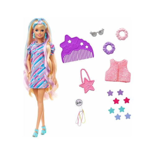 Кукла Barbie с длинными волосами кукла barbie totally hair звездная красотка hcm88