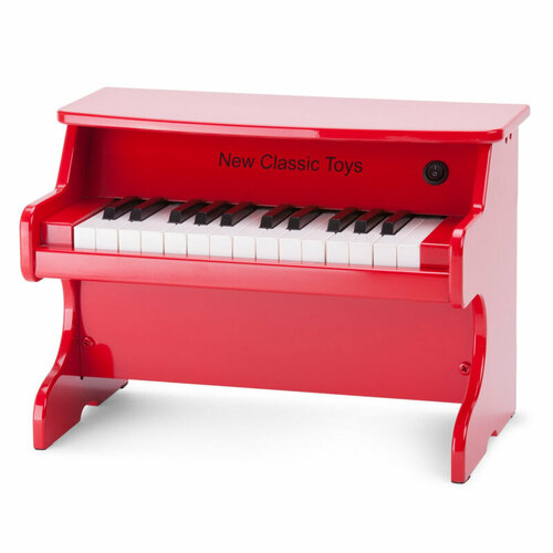 детское пианино classic world фантазия белый Детское пианино NEW CLASSIC TOYS 25 клавиш красное, 10160