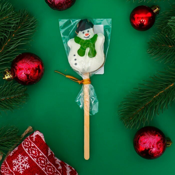 То, что вкусно Мини-печенье шоколадное «Новогоднее» на палочке, микс, 15 г - фотография № 8