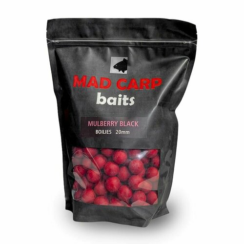 black carp 500 Бойлы тонущие Mad Carp Baits MULBERRY BLACK (Шелковица) 1кг 20 мм