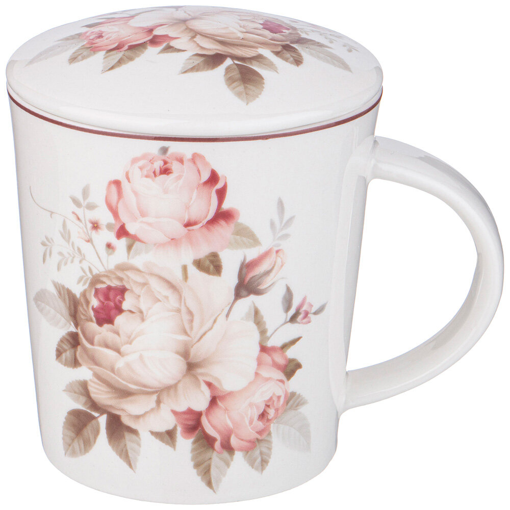 фото Кружка заварочная мэрибель с металл. ситом и фарфор. крышкой 320 мл Lefard (182470)