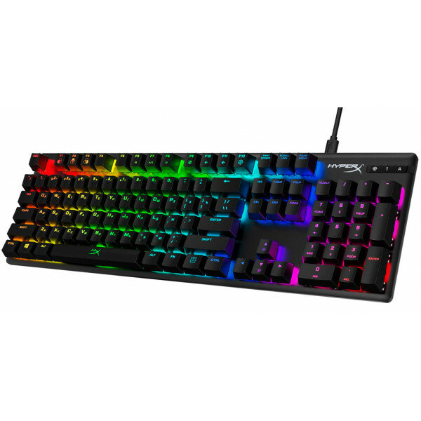 HyperX Alloy Origins (HyperX Red), черный, проводная игровая клавиатура — фото 1