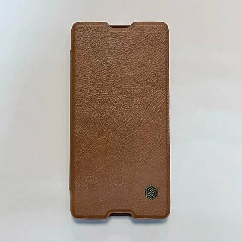 Чехол-книжка для телефона Sony Xperia M5 E5603, коричневого цвета, Nillkin Qin Case