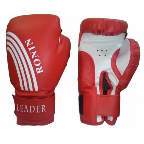 Перчатки боксерские Ronin Leader 6 унций цвет красный с белыми полосами
