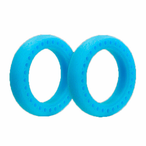 Комплект Флуоресцентных литых покрышек 8.5х2.0 для электросамоката Xiaomi Mijia M365, PRO, S1, AOVO M365, Kugoo ES2 и другие, голубой