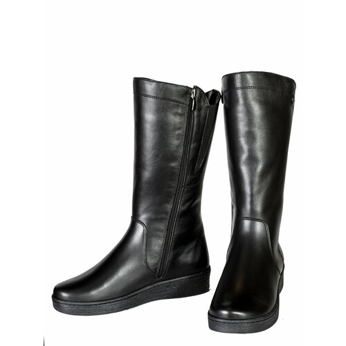 Сапоги , зимние, натуральная кожа, размер 37, черный