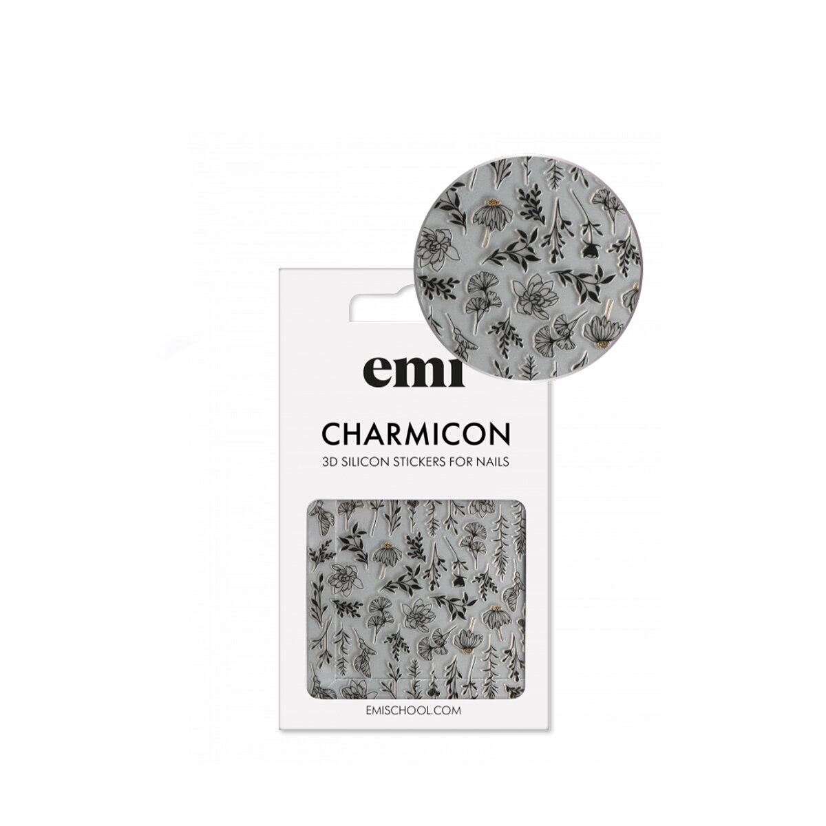 E.Mi, 3D-стикеры №191 Осенняя нежность_черный Charmicon 3D Silicone Stickers