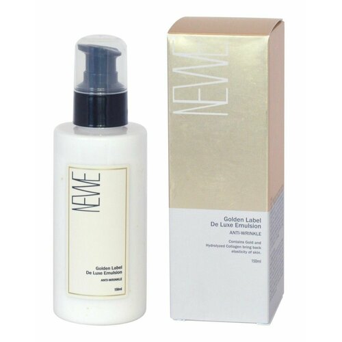 NEWE Антивозрастная эмульсия для лица с частицами золота, 150 мл.
