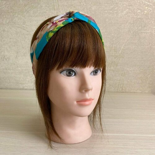 Накладка из натуральных волос с челкой 10х12 см - коричневый #4