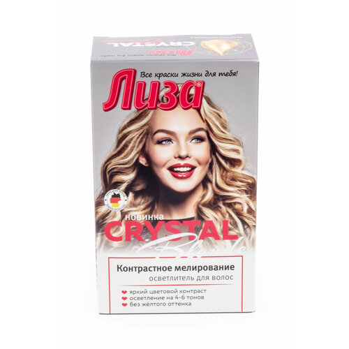 Галант косметик Crystal Blonde Краска для волос Контрастное мелирование осветлитель с маслом жожоба без аммиака 185мл / красящее средство