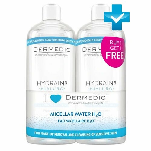 Дермедик дермедик гидреин 3 гиалуро Мицеллярная вода H2O дуопак 500 мл*2