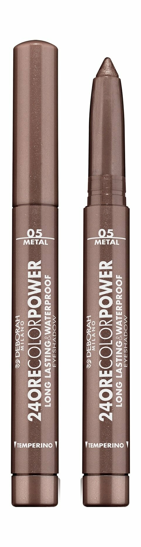 DEBORAH MILANO Тени-карандаш для век стойкие 24 Ore Color Power Eyeshadow, 1,4 г, 05 Коричневый