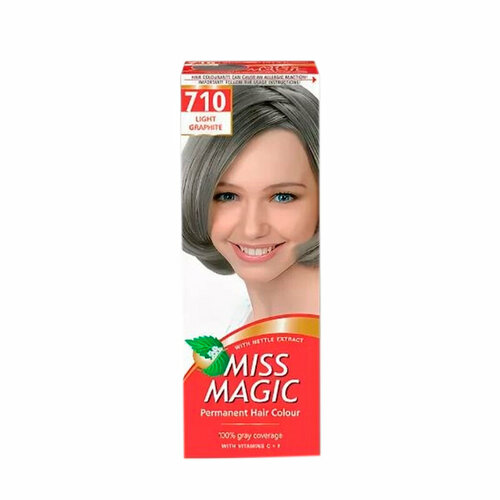 Стойкая краска для волос Miss Magic Miss Magic т.710 Светлый графит 50 мл