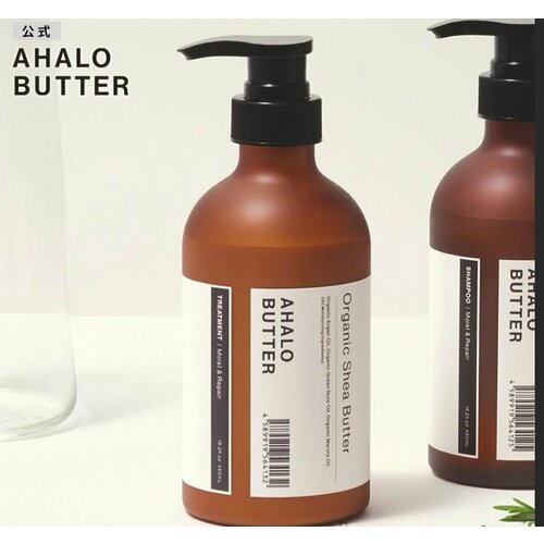 564125 Ahalo Butter Moist Repair Shampoo Увлажняющий и восстанавливающий пенный шампунь для волос, с органическими маслами и керамидами, 450 мл