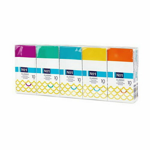 Носовые платочки 1 Classic двухслойные 10 шт 20 шт 35₽