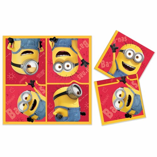 салфетки бумажные nd play minions 2 трехслойные 2 33х33 см 20 шт 3d дизайн 287112 Салфетки бумажные ND Play Minions 2, трехслойные-2, 33х33 см, 20 шт, 3D дизайн (287112)