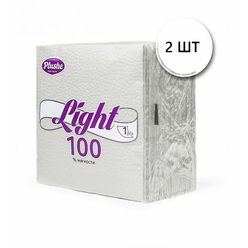 Салфетка Бумаж Plushe Light Super 100, 75 листов 1 слой, 2 шт