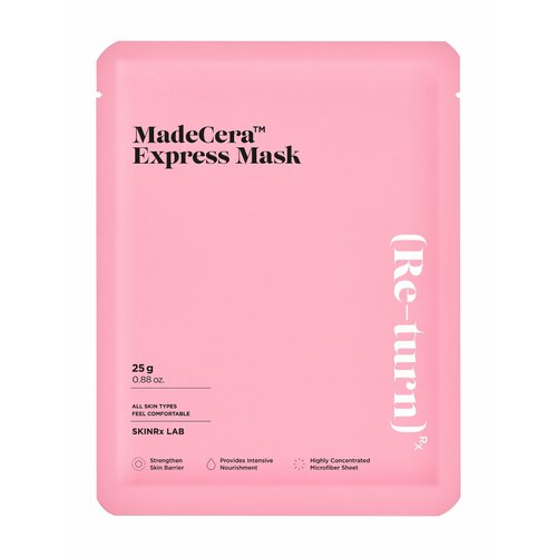 skinrx lab madecera express mask SKINRx LAB MadeCera Express Mask Маска для лица тканевая интенсивно увлажняющая с церамидами, 25 г