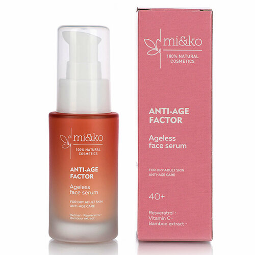 MiKo Омолаживающая сыворотка для лица ANTI-AGE FACTOR, 30 мл сыворотка для лица 40 miko anti age factor ageless face serum 30 мл