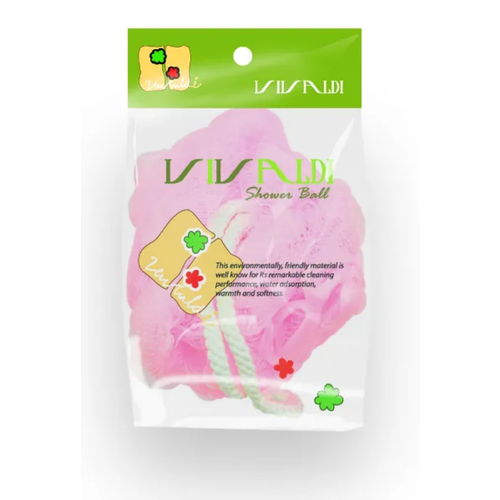 Gahwa Bubble Круглая массажная мочалка (Pink)