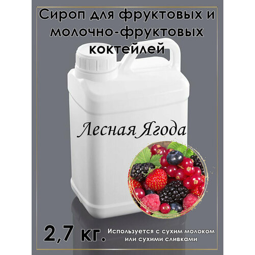 Сироп "Лесная Ягода" для фруктовых и молочно-фруктовых коктейлей 2,7 кг.