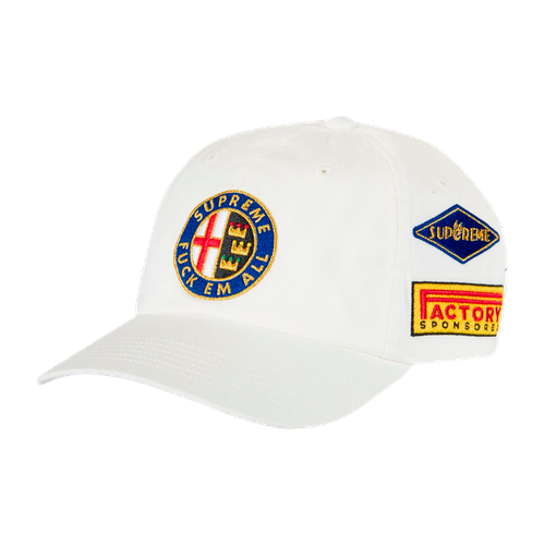 Кепка Supreme Racing 6-Panel, размер OneSize, белый футболка supreme payment white белый