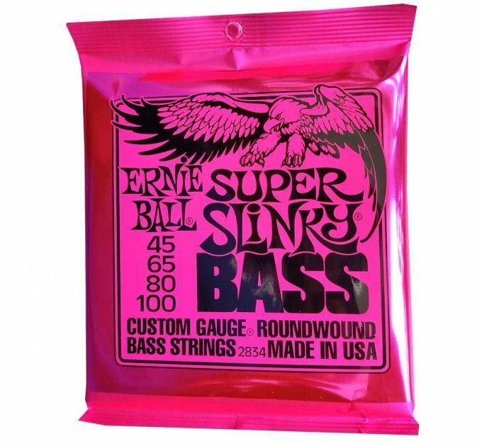 Струны для бас-гитары ERNIE BALL 2834 SUPER SLINKY - (45-65-80-100)