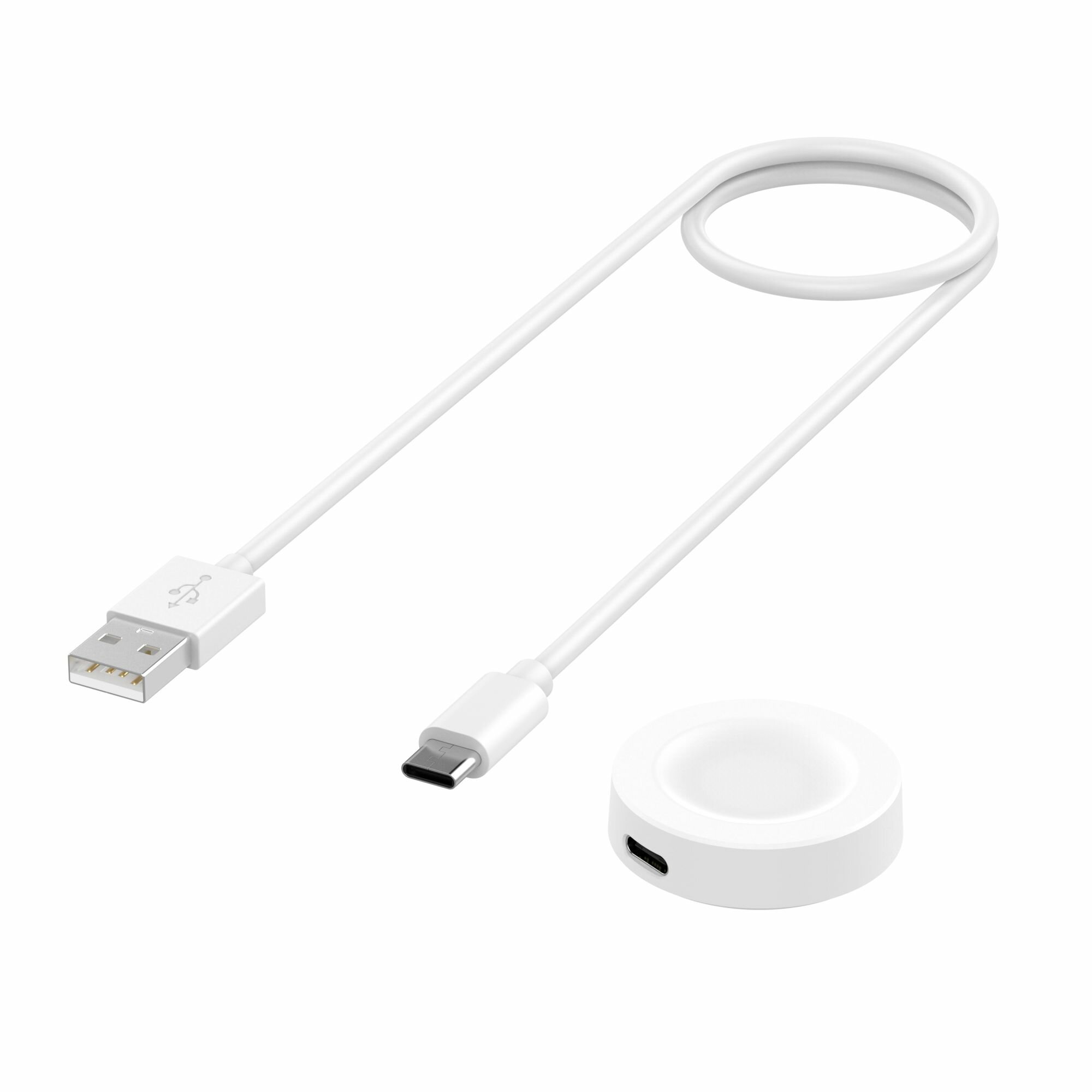 Зарядное USB устройство со съемным кабелем для Huawei Watch D/GT Runner/GT2 Pro - белое