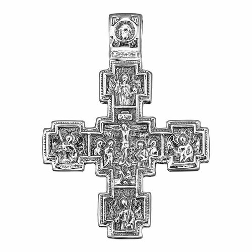 Славянский оберег, крестик UVI Ювелирочка, серебро, 925 проба, оксидирование