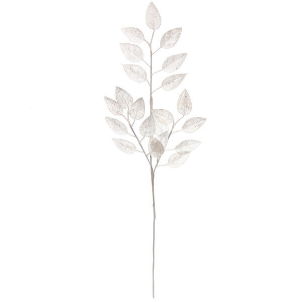 Ветка декоративная «Волшебные листья» 50 см, Белый