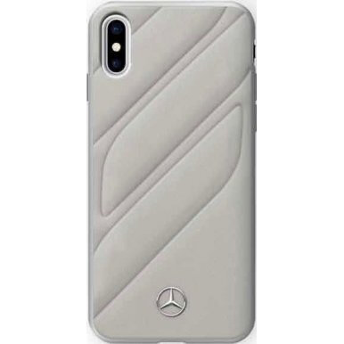 Чехол Mercedes для iPhone XS Max New Organic I Hard Leather Grey