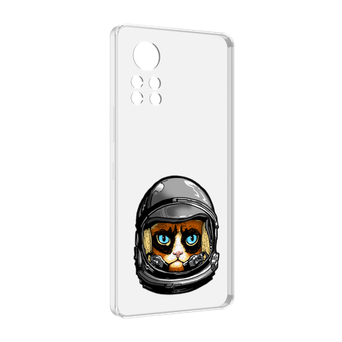 Чехол MyPads кот космонавт для Infinix Note 12 i X667 задняя-панель-накладка-бампер чехол mypads рыжий кот для infinix note 12 i x667 задняя панель накладка бампер